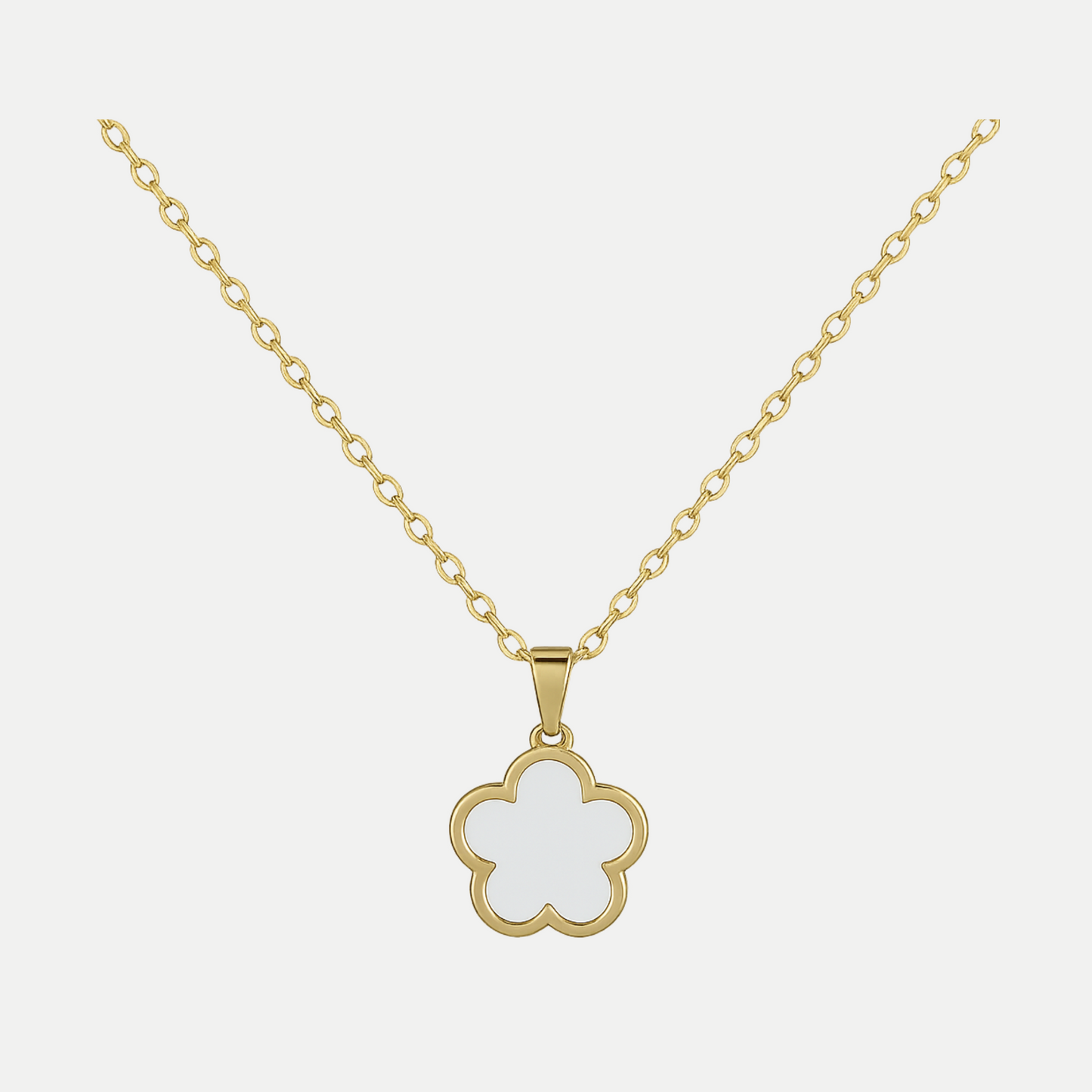 Clover Necklace (White)