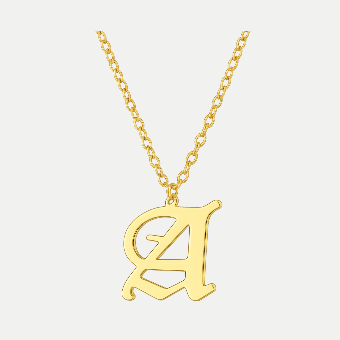 Old English Initial Necklace