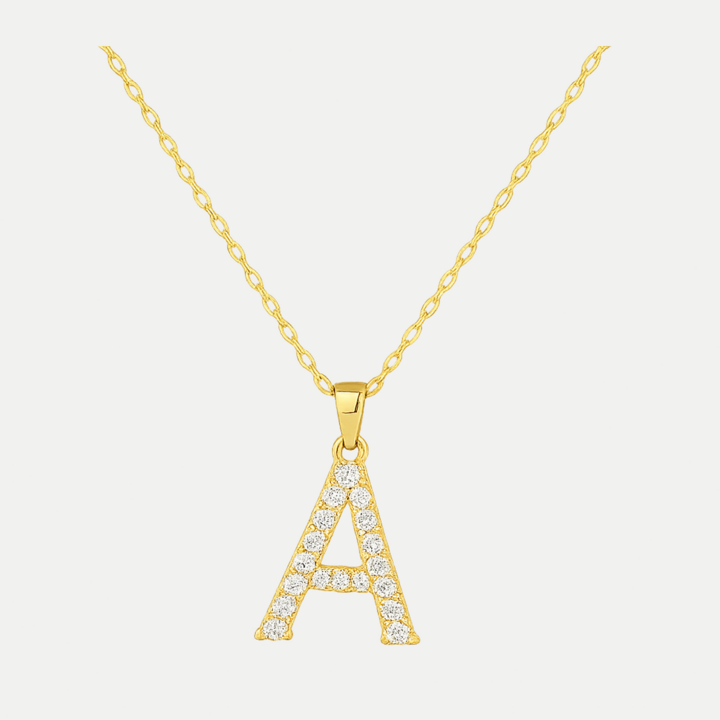 Small Diamond Initial Necklace