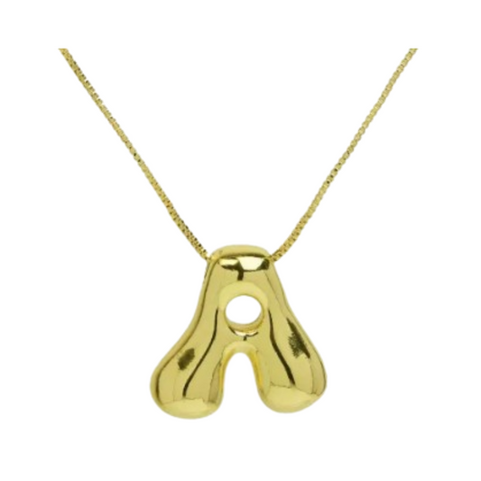 Bubble Initial Necklace