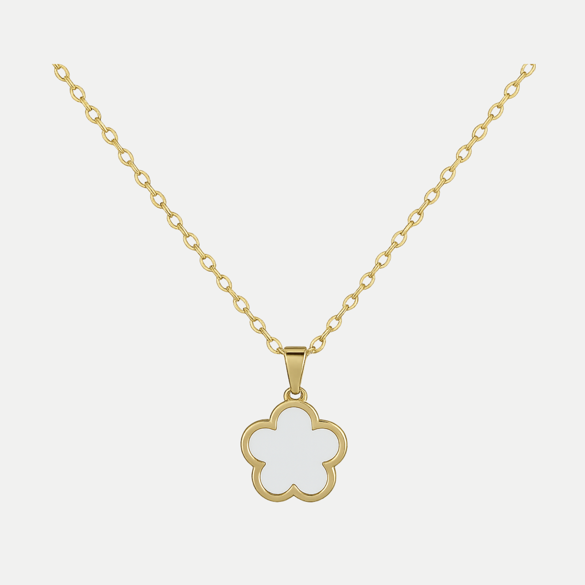 Clover Necklace (White)