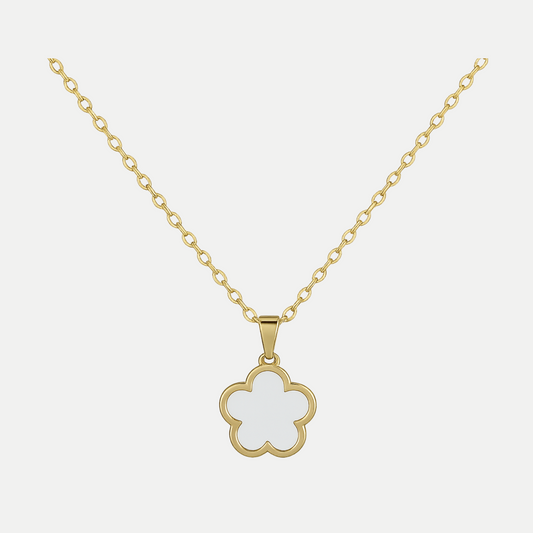 Clover Necklace (White)