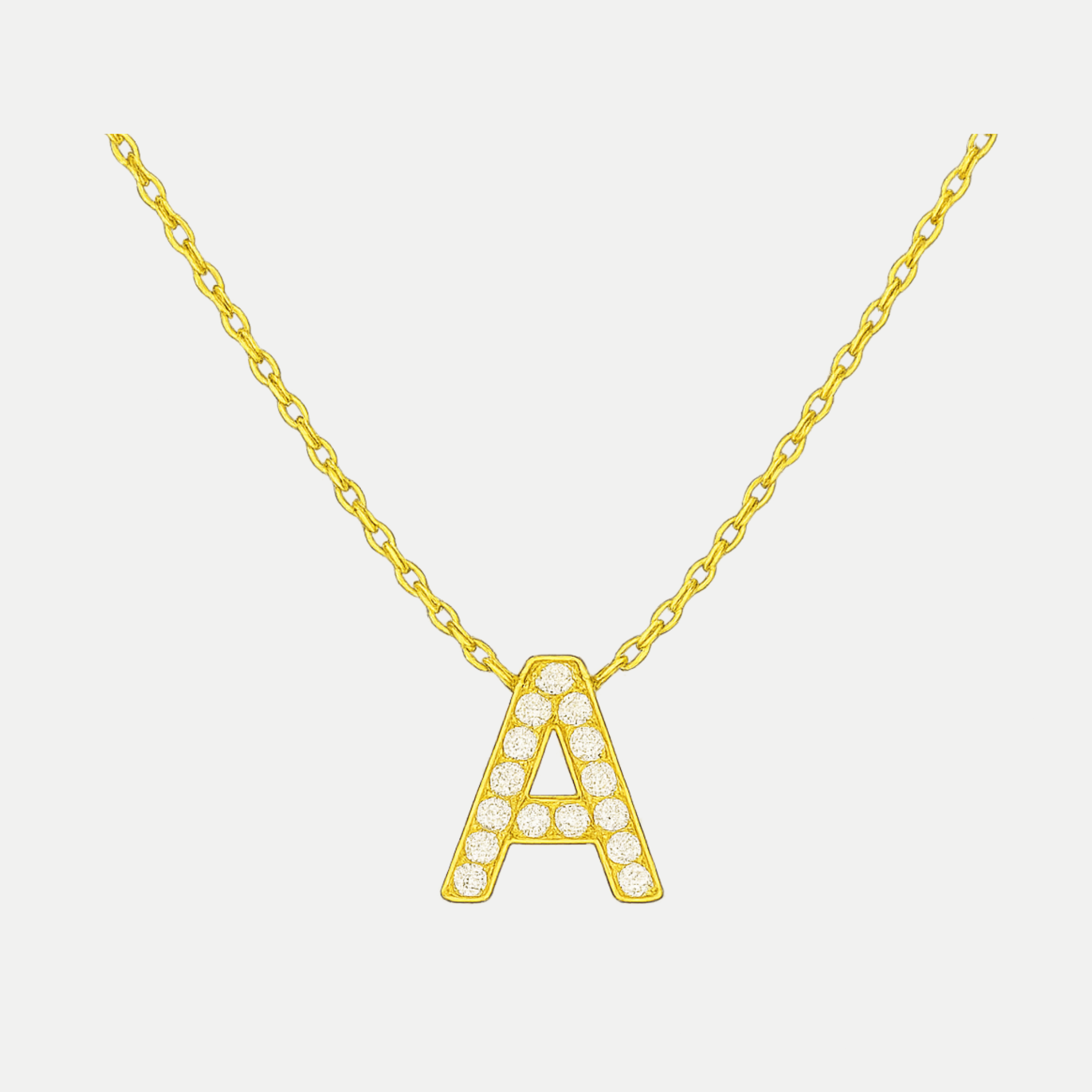 Diamond Small Bubble Initial Necklace