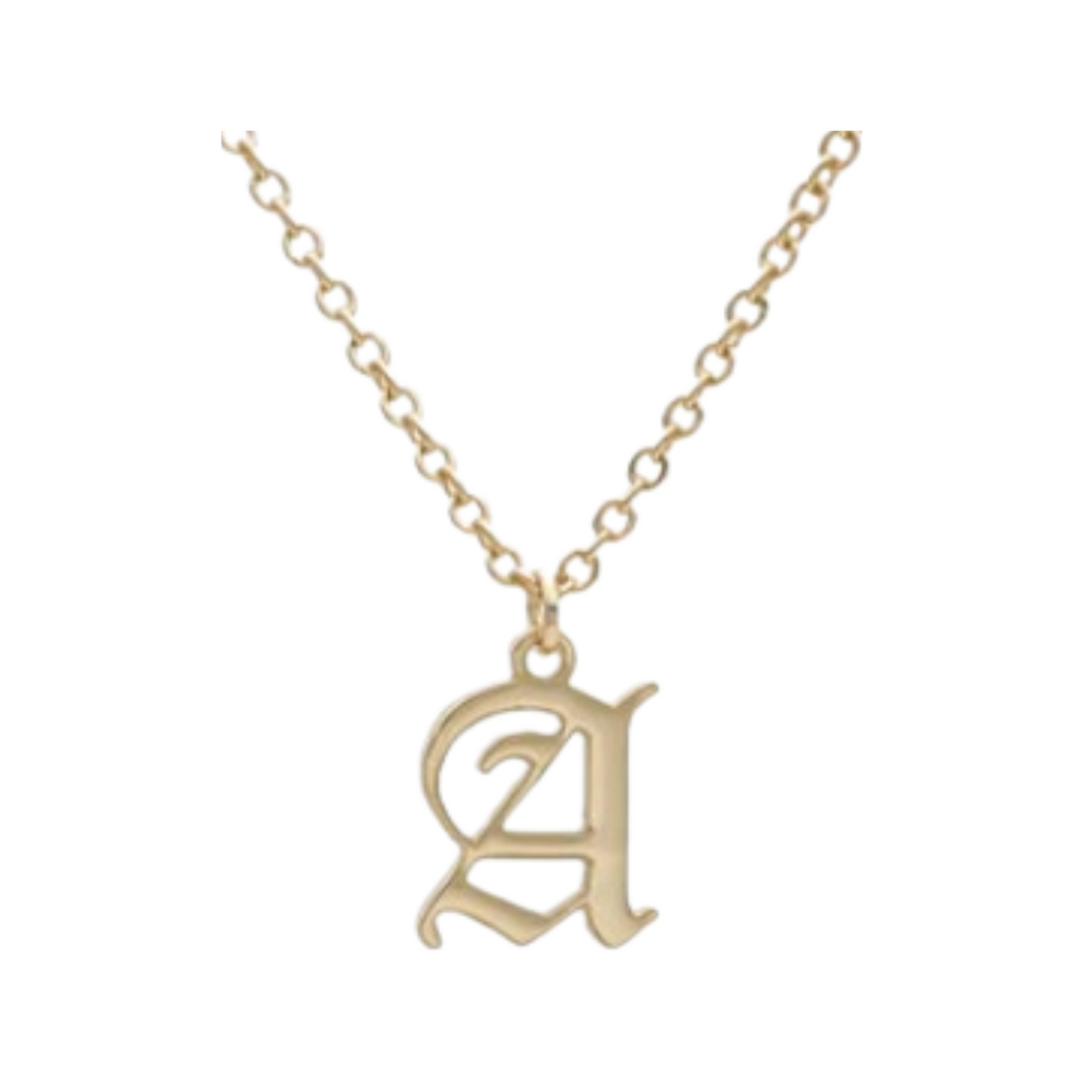 Old English Initial Necklace