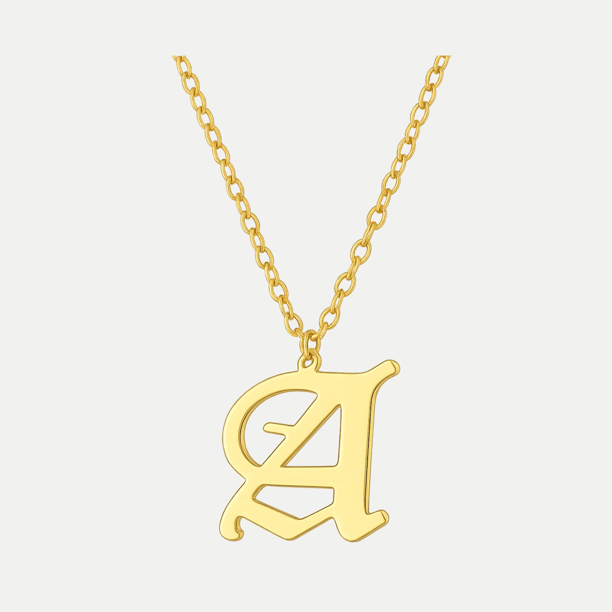 Old English Initial Necklace
