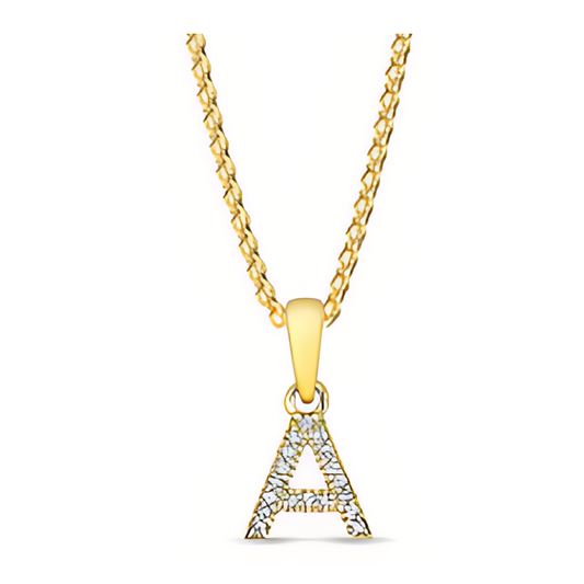 Small Diamond Initial Necklace